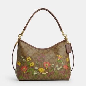 Coach Laurel, Tan Floral Crossbody Bag